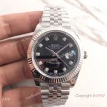 (EW) Copy Rolex Jubilee Datejust II Diamond Watch Black Dial ETA3255